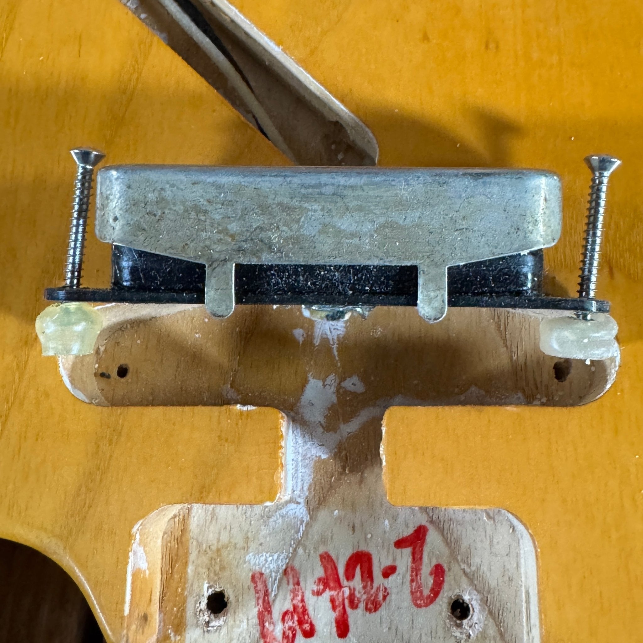 SOLD - Danocaster Blackguard Telecaster Singlecut V Neck 2017 Butterscotch Blonde - Mahar's Vintage Guitars