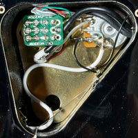 SOLD - Ernie Ball Music Man Axis Quilt Top With Matching Headstock 2020 Trans Gold Flame - Mahar's Vintage Guitars