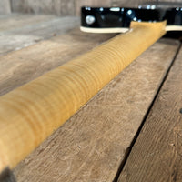 SOLD - Ernie Ball Music Man Axis Quilt Top With Matching Headstock 2020 Trans Gold Flame - Mahar's Vintage Guitars