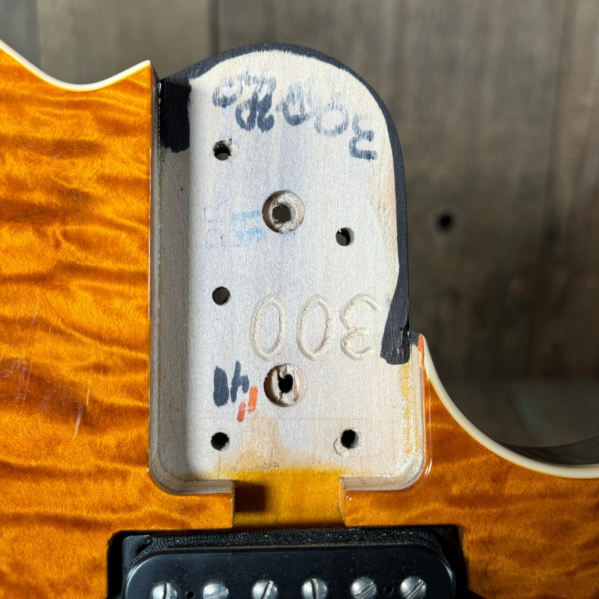 SOLD - Ernie Ball Music Man Axis Quilt Top With Matching Headstock 2020 Trans Gold Flame - Mahar's Vintage Guitars