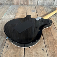 SOLD - Ernie Ball Music Man Axis Quilt Top With Matching Headstock 2020 Trans Gold Flame - Mahar's Vintage Guitars