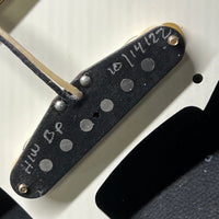 SOLD - Fender 1957 Strat Relic Aged HLE 2022 Gold Relic 7.5 lbs! - Mahar's Vintage Guitars