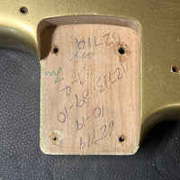 SOLD - Fender 1957 Strat Relic Aged HLE 2022 Gold Relic 7.5 lbs! - Mahar's Vintage Guitars