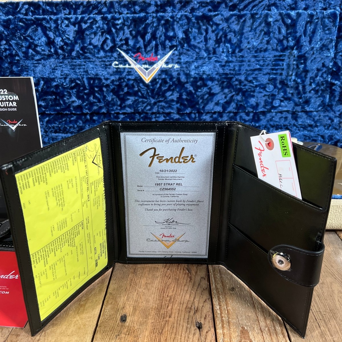 SOLD - Fender 1957 Strat Relic Aged HLE 2022 Gold Relic 7.5 lbs! - Mahar's Vintage Guitars