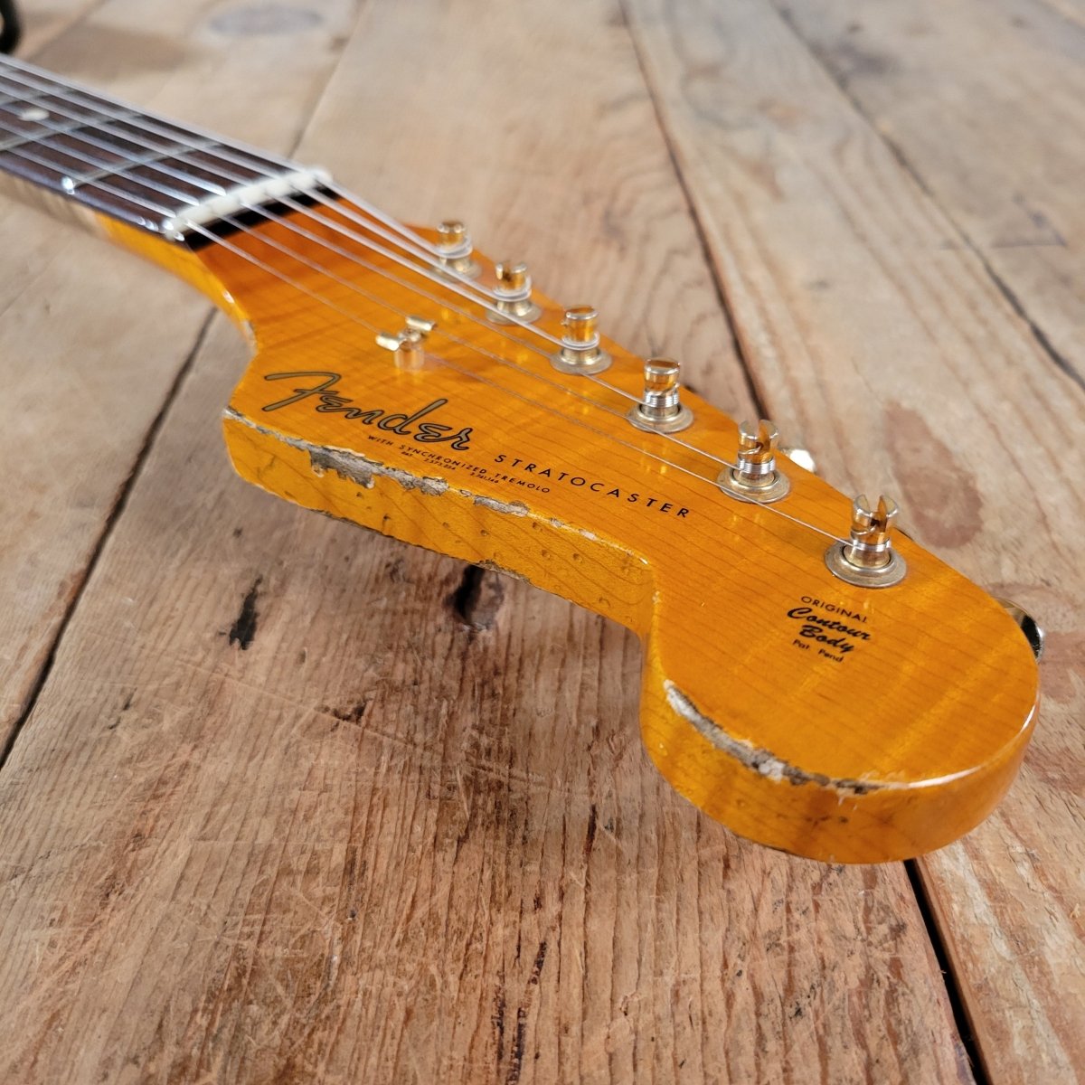 SOLD - Fender 1962 Stratocaster Heavy Relic Gold Hardware 2019 - Mahar's Vintage Guitars