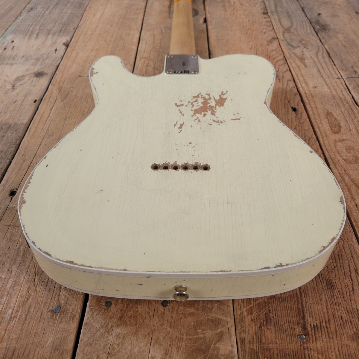 SOLD - Fender 62 Telecaster Relic Custom Double Bound Custom Shop 2022 White - Mahar's Vintage Guitars