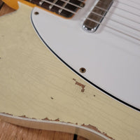 SOLD - Fender 62 Telecaster Relic Custom Double Bound Custom Shop 2022 White - Mahar's Vintage Guitars