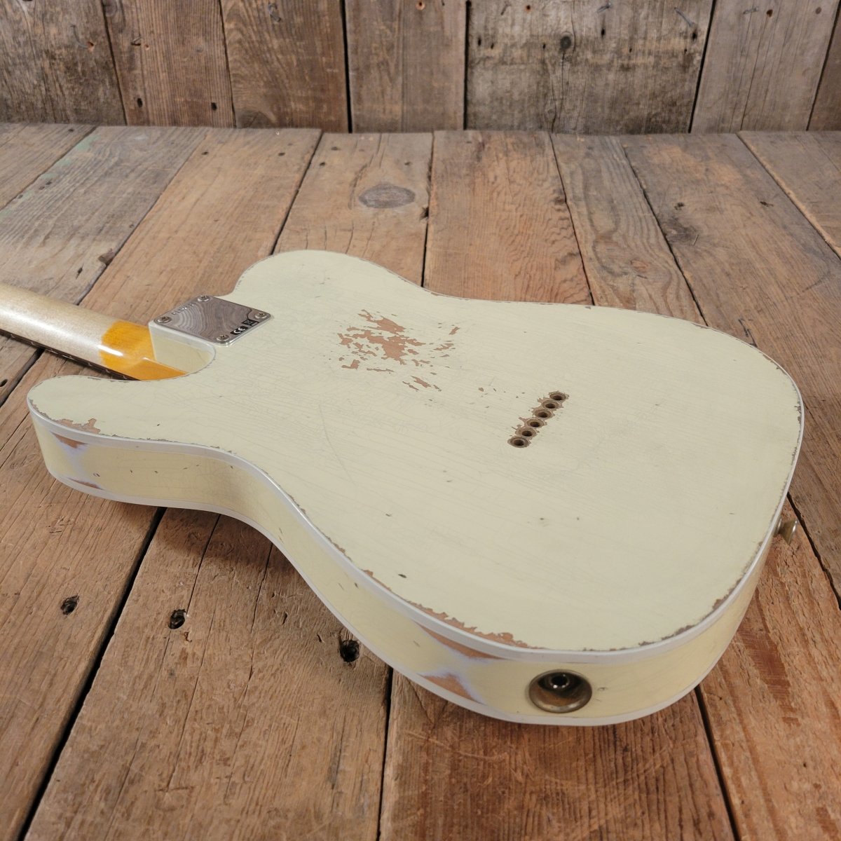 SOLD - Fender 62 Telecaster Relic Custom Double Bound Custom Shop 2022 White - Mahar's Vintage Guitars