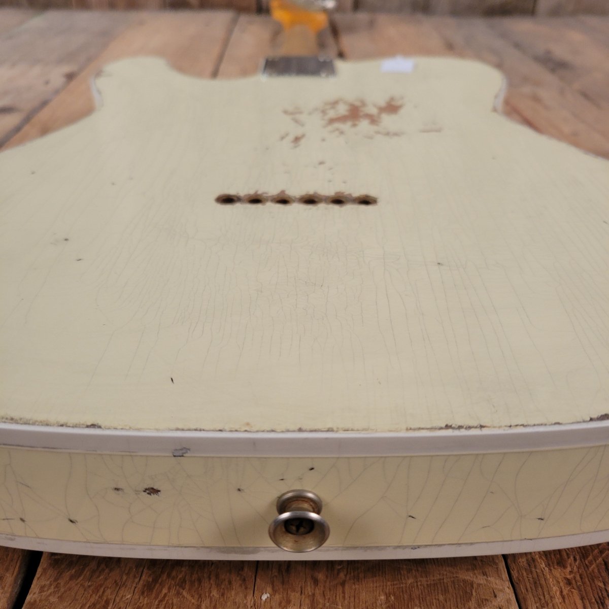 SOLD - Fender 62 Telecaster Relic Custom Double Bound Custom Shop 2022 White - Mahar's Vintage Guitars