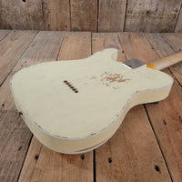 SOLD - Fender 62 Telecaster Relic Custom Double Bound Custom Shop 2022 White - Mahar's Vintage Guitars