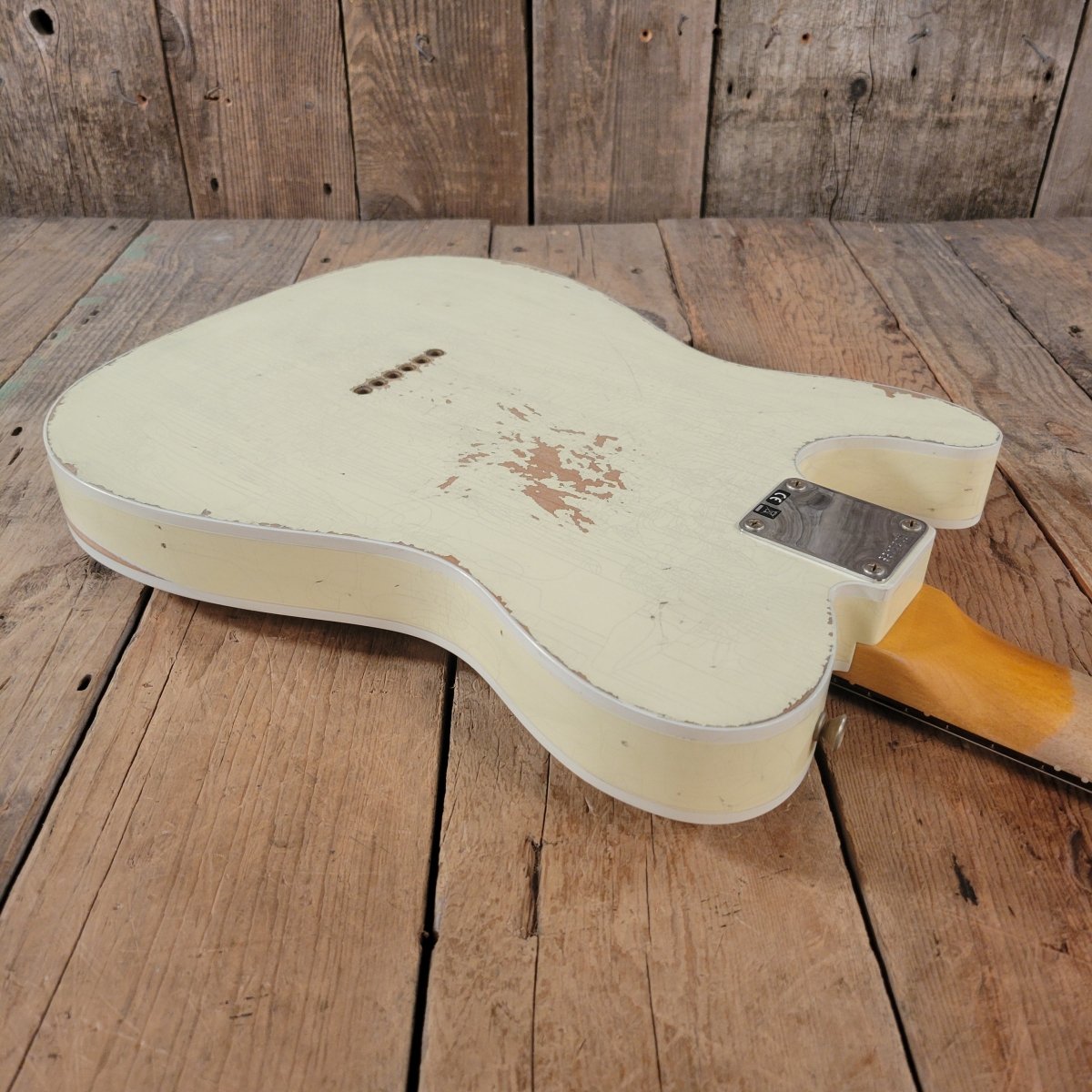 SOLD - Fender 62 Telecaster Relic Custom Double Bound Custom Shop 2022 White - Mahar's Vintage Guitars