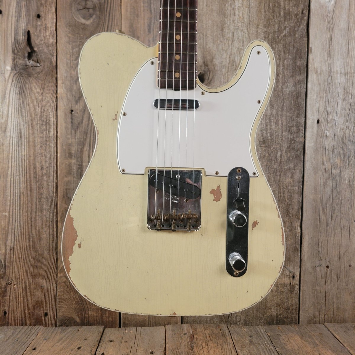 SOLD - Fender 62 Telecaster Relic Custom Double Bound Custom Shop 2022 White - Mahar's Vintage Guitars