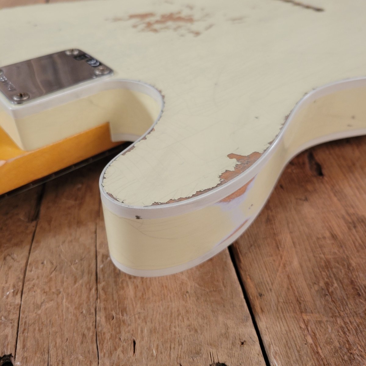 SOLD - Fender 62 Telecaster Relic Custom Double Bound Custom Shop 2022 White - Mahar's Vintage Guitars