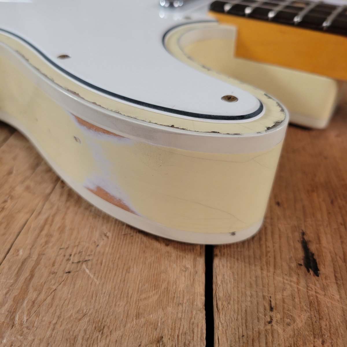 SOLD - Fender 62 Telecaster Relic Custom Double Bound Custom Shop 2022 White - Mahar's Vintage Guitars