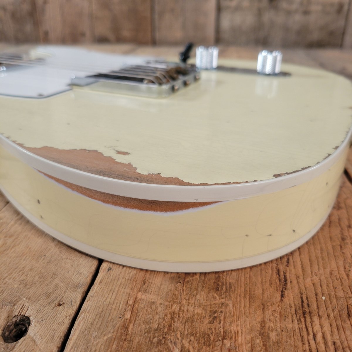 SOLD - Fender 62 Telecaster Relic Custom Double Bound Custom Shop 2022 White - Mahar's Vintage Guitars