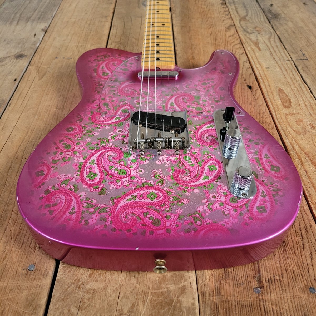 SOLD - Fender '68 Telecaster Pink Paisley Journeyman Relic Reissue 2022 - Mahar's Vintage Guitars