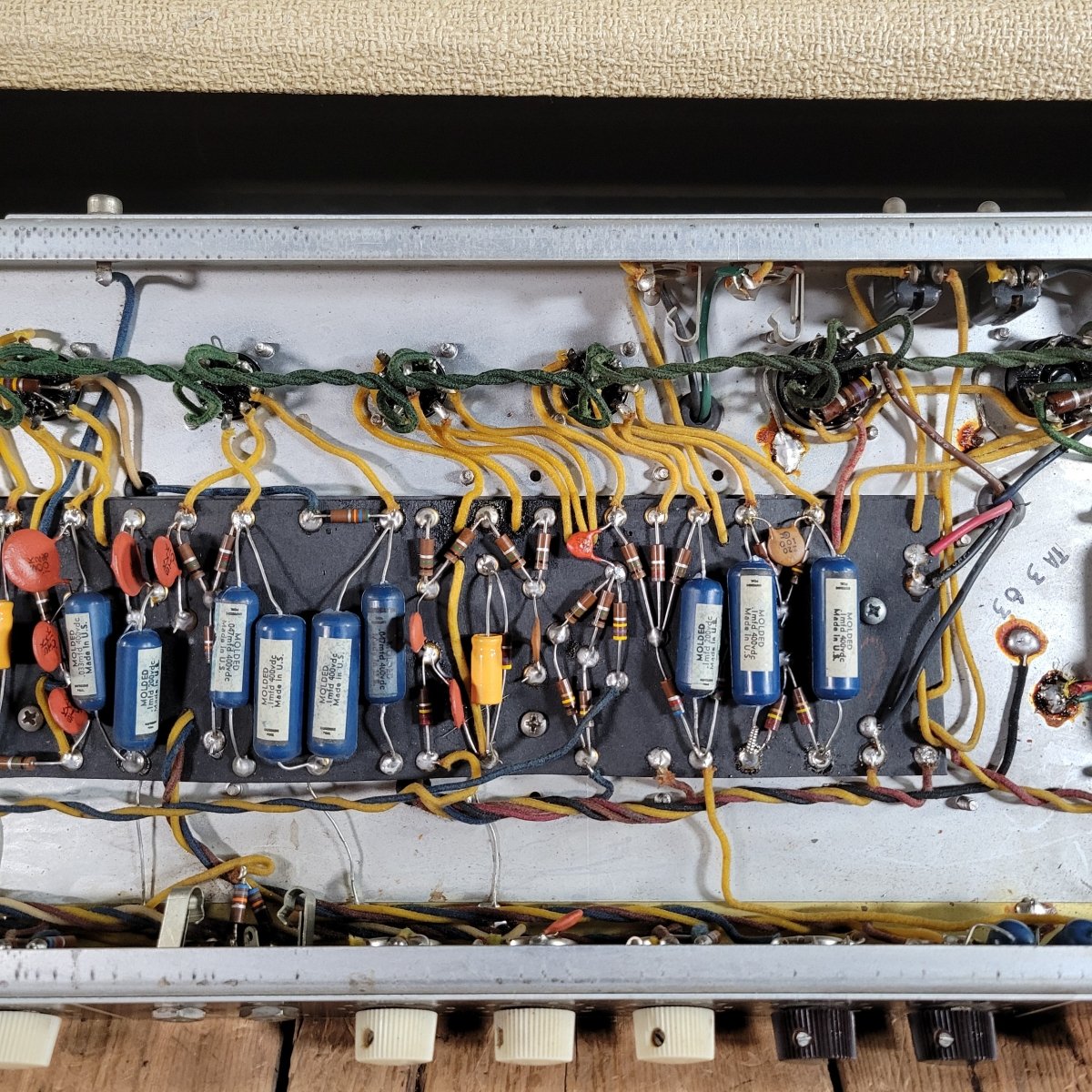 SOLD - Fender Bandmaster 6G7 - A 1962 Blond Head and Cabinet - Mahar's Vintage Guitars