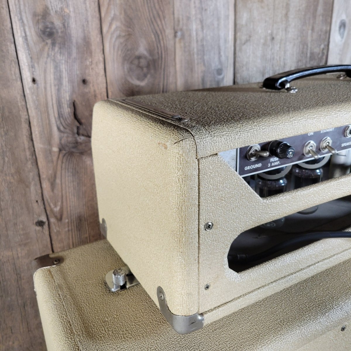 SOLD - Fender Bandmaster 6G7 - A 1962 Blond Head and Cabinet - Mahar's Vintage Guitars