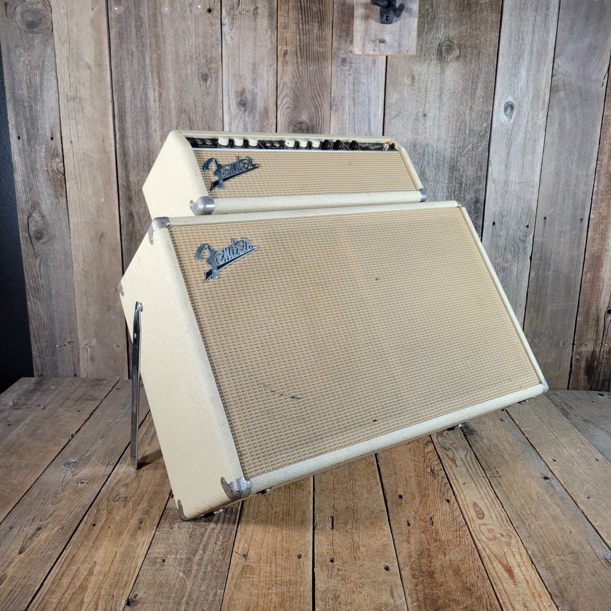 SOLD - Fender Bandmaster 6G7 - A 1962 Blond Head and Cabinet - Mahar's Vintage Guitars