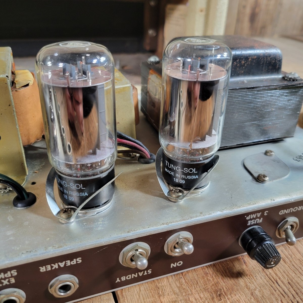 SOLD - Fender Bandmaster 6G7 - A 1962 Blond Head and Cabinet - Mahar's Vintage Guitars