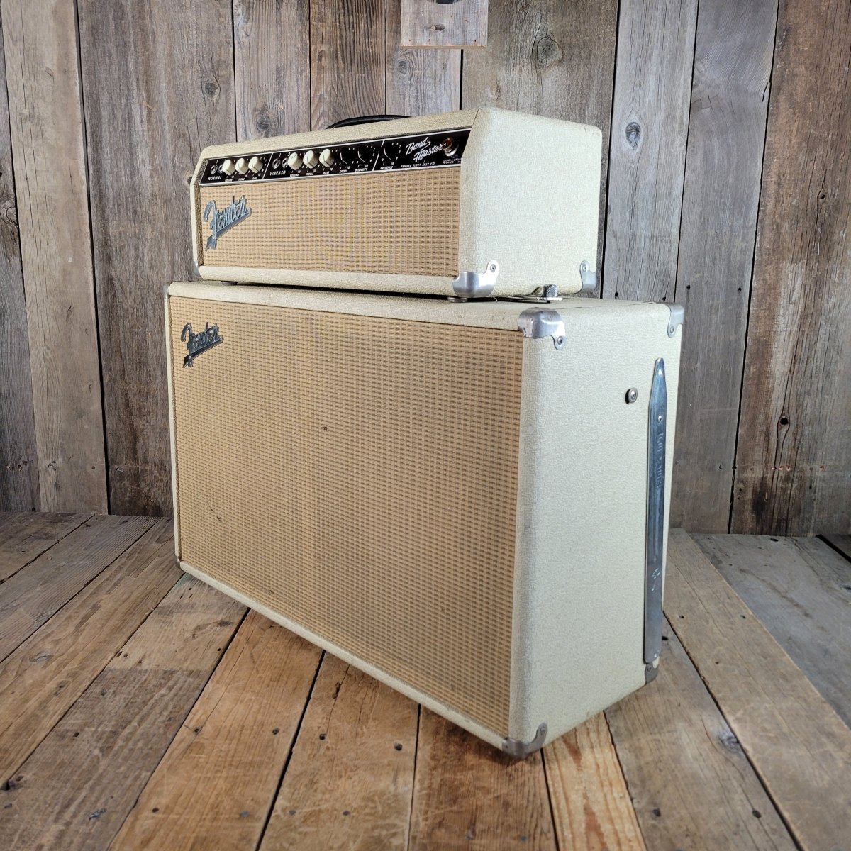 SOLD - Fender Bandmaster 6G7 - A 1962 Blond Head and Cabinet - Mahar's Vintage Guitars