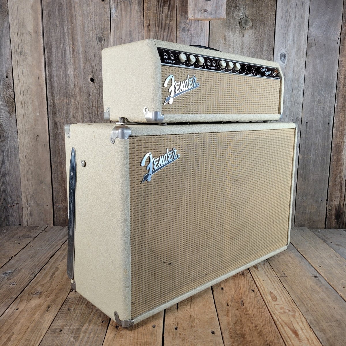 SOLD - Fender Bandmaster 6G7 - A 1962 Blond Head and Cabinet - Mahar's Vintage Guitars