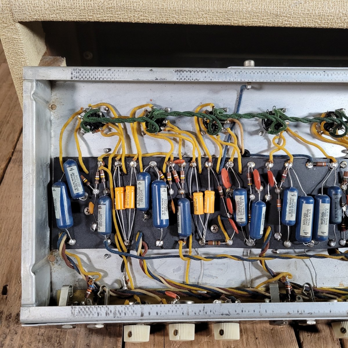 SOLD - Fender Bandmaster 6G7 - A 1962 Blond Head and Cabinet - Mahar's Vintage Guitars