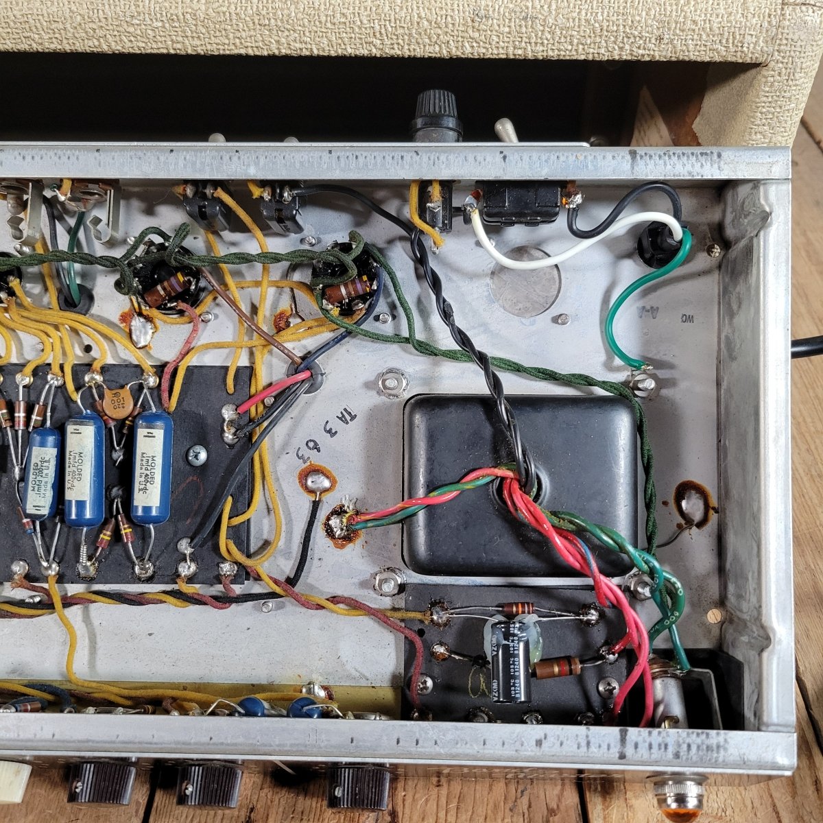 SOLD - Fender Bandmaster 6G7 - A 1962 Blond Head and Cabinet - Mahar's Vintage Guitars