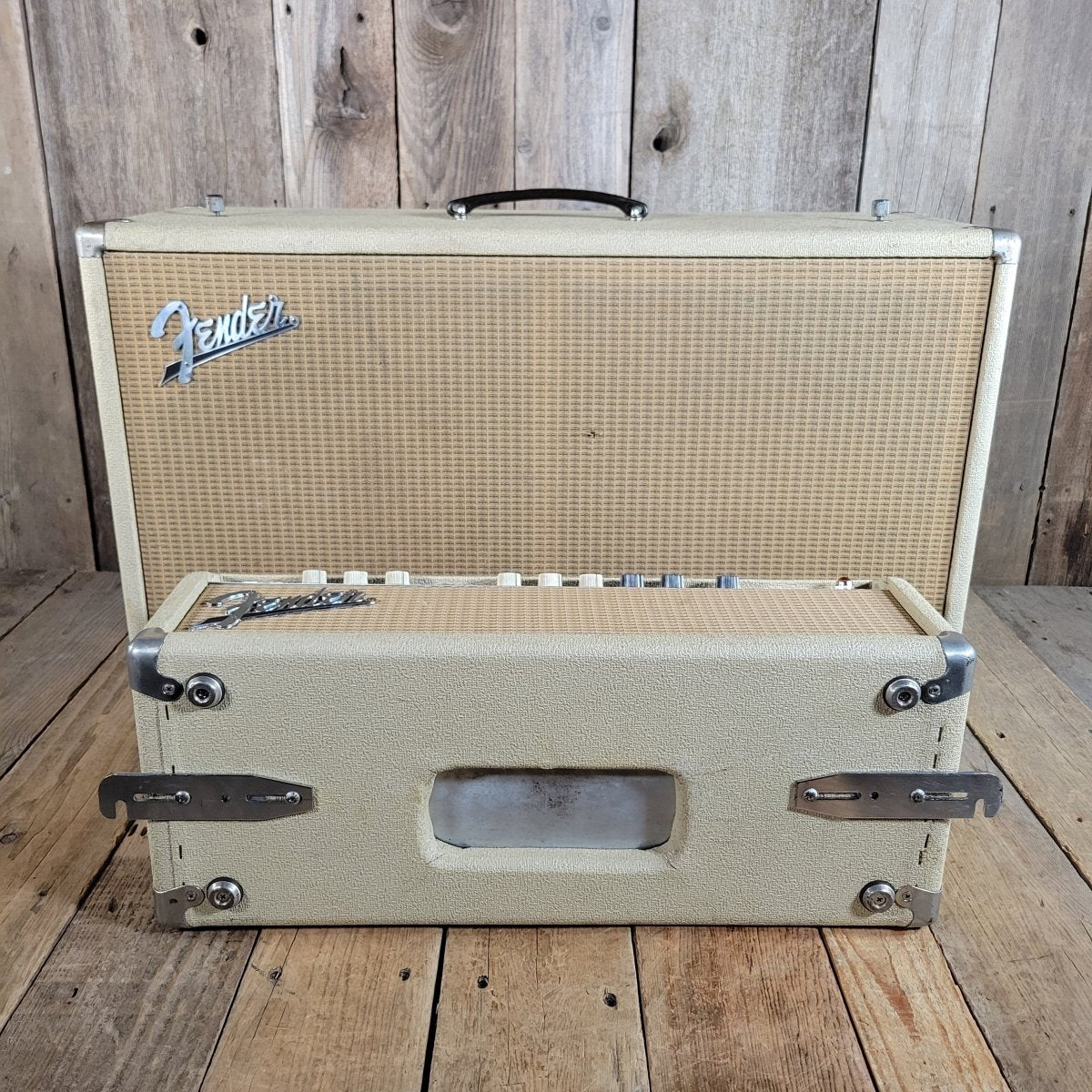 SOLD - Fender Bandmaster 6G7 - A 1962 Blond Head and Cabinet - Mahar's Vintage Guitars