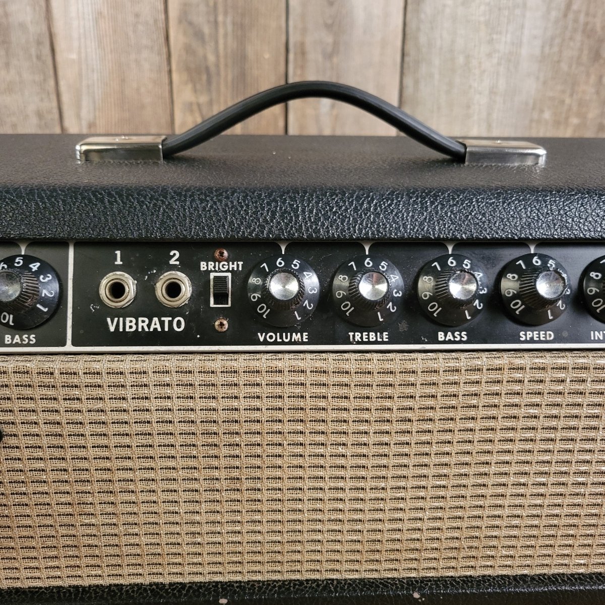 SOLD - Fender Bandmaster Head 1967 black panel guitar amp - Mahar's Vintage Guitars