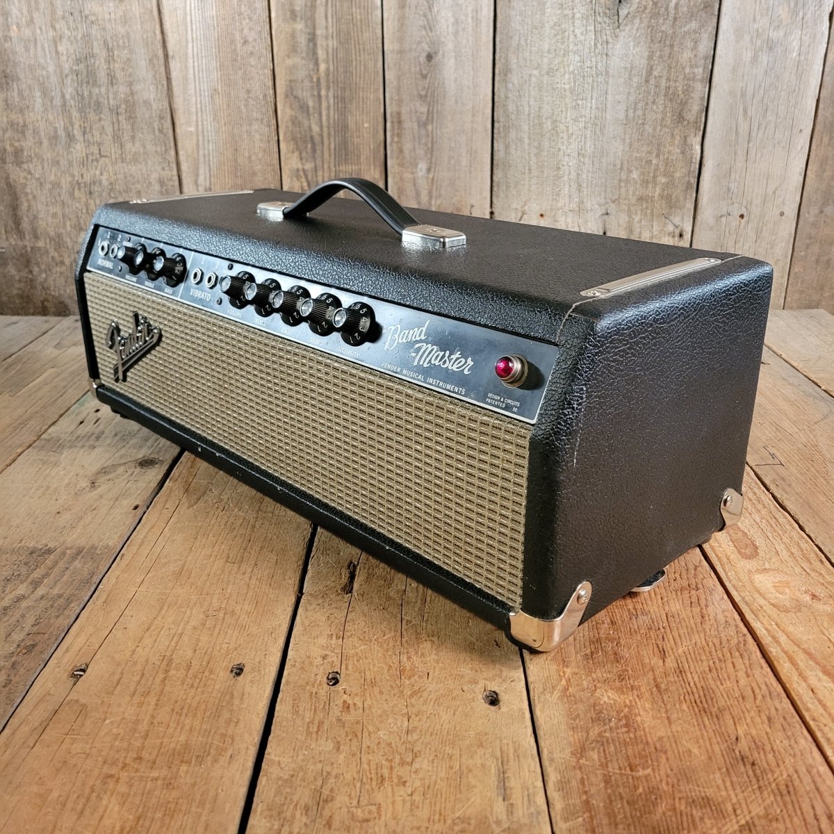 SOLD - Fender Bandmaster Head 1967 black panel guitar amp - Mahar's Vintage Guitars