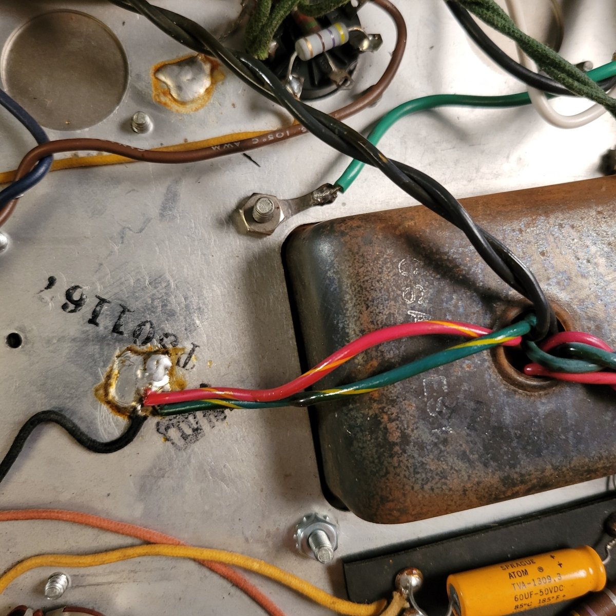 SOLD - Fender Bandmaster Head 1967 black panel guitar amp - Mahar's Vintage Guitars