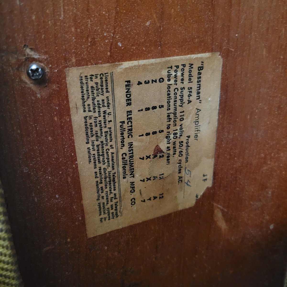 SOLD - Fender Bassman 5F6 - A Tweed Narrow Panel Guitar Amp Retweed 1960 - Mahar's Vintage Guitars