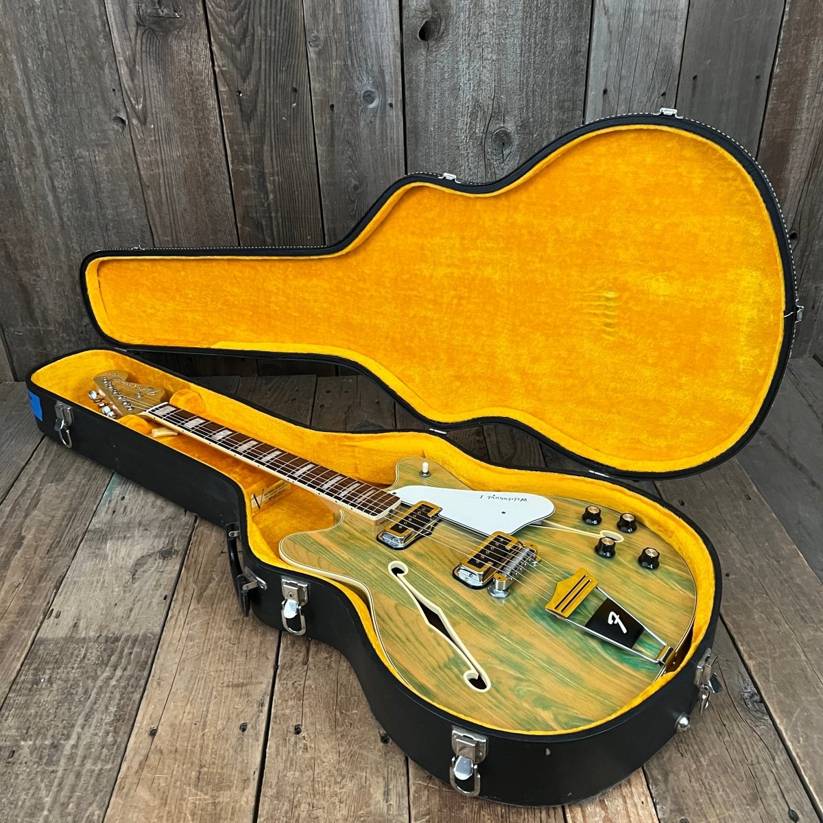 SOLD - Fender Coronado II Wildwood 1 1967 Rainbow Green - Mahar's Vintage Guitars