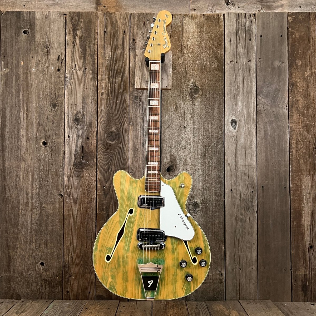 SOLD - Fender Coronado II Wildwood 1 1967 Rainbow Green - Mahar's Vintage Guitars