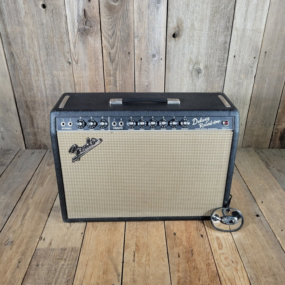 SOLD - Fender Deluxe Reverb AB763 Black Panel 1967 - Mahar's Vintage Guitars