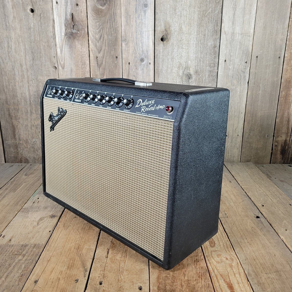 SOLD - Fender Deluxe Reverb AB763 Black Panel 1967 - Mahar's Vintage Guitars