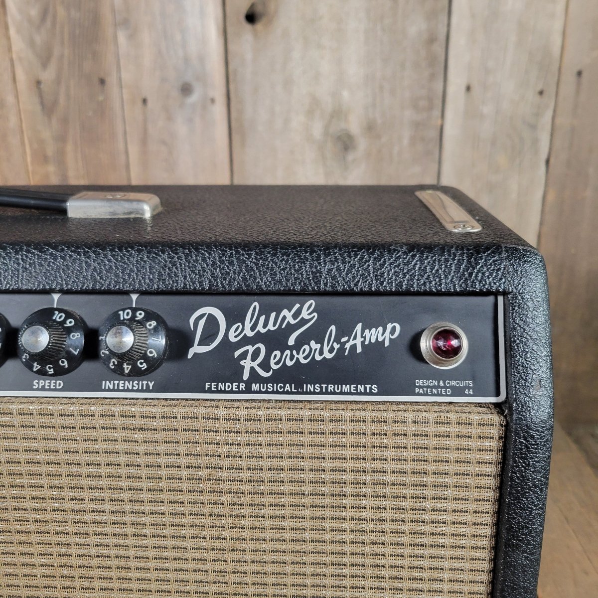 SOLD - Fender Deluxe Reverb AB763 Black Panel 1967 - Mahar's Vintage Guitars