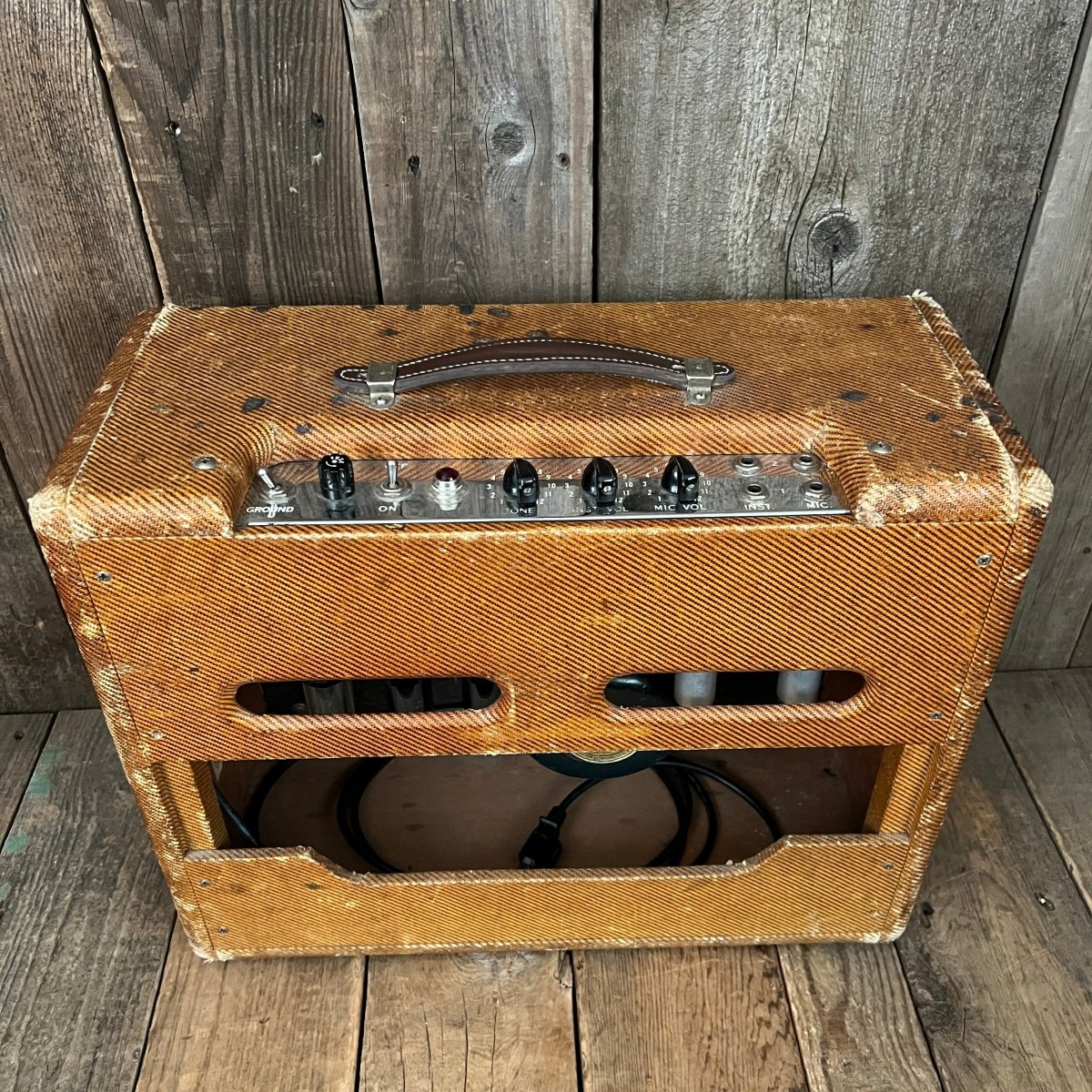 SOLD - Fender Deluxe Tweed 5E3 Small Box 1955 - Mahar's Vintage Guitars