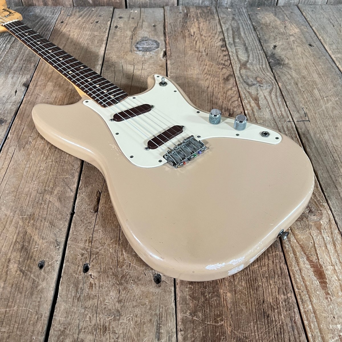 SOLD - Fender Duo - Sonic 1959 Desert Sand - Mahar's Vintage Guitars