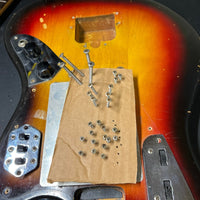 SOLD - Fender Jaguar Factory Refin or Restore 1963 body date L Plate 1964 Sunburst - Mahar's Vintage Guitars