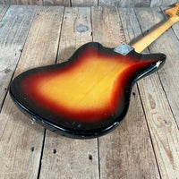 SOLD - Fender Jaguar Factory Refin or Restore 1963 body date L Plate 1964 Sunburst - Mahar's Vintage Guitars