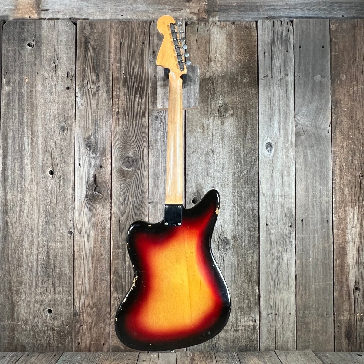SOLD - Fender Jaguar Factory Refin or Restore 1963 body date L Plate 1964 Sunburst - Mahar's Vintage Guitars