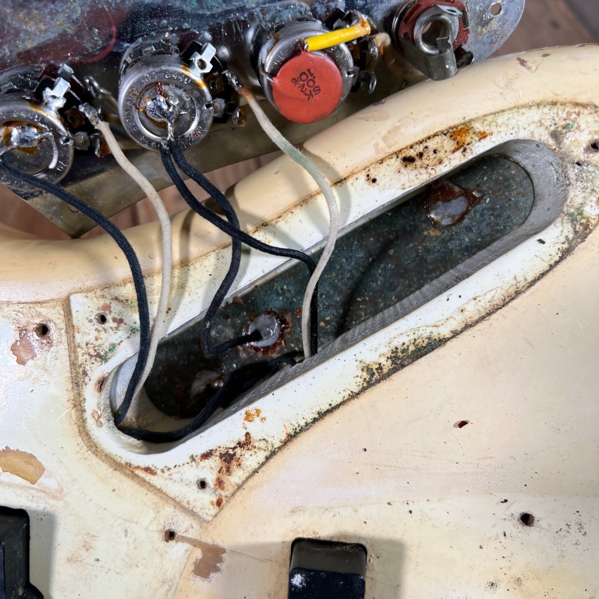 SOLD - Fender Jazz Bass Olympic White Matching Headstock Pre CBS Custom Color 1964 - Mahar's Vintage Guitars