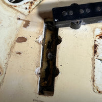 SOLD - Fender Jazz Bass Olympic White Matching Headstock Pre CBS Custom Color 1964 - Mahar's Vintage Guitars