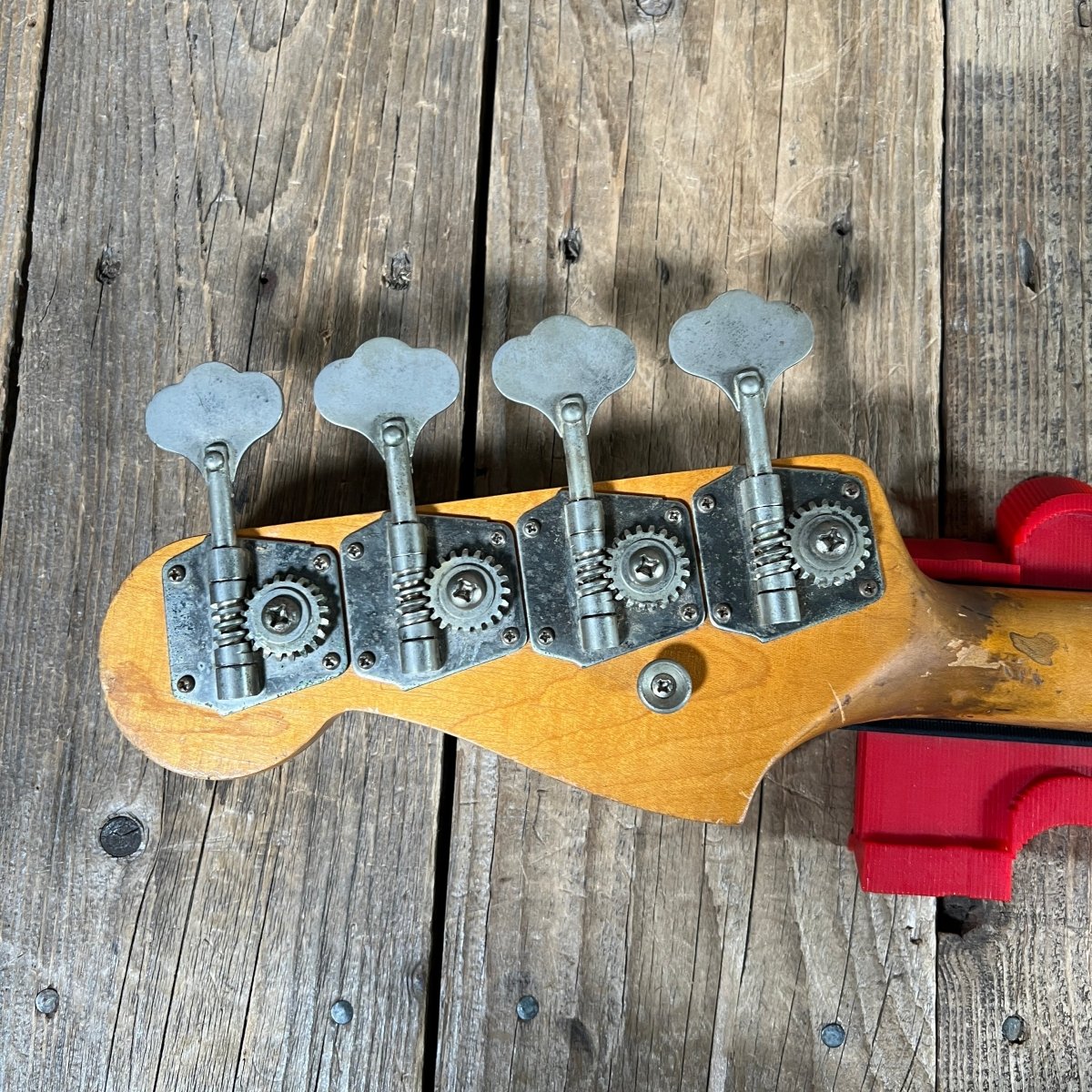 SOLD - Fender Jazz Bass Olympic White Matching Headstock Pre CBS Custom Color 1964 - Mahar's Vintage Guitars