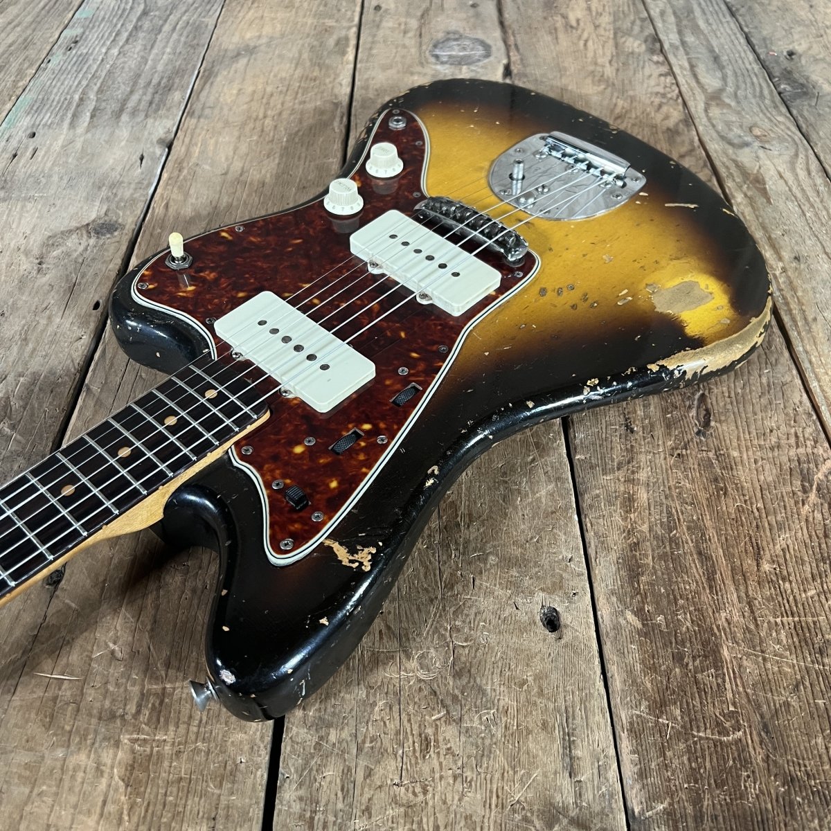 SOLD - Fender Jazzmaster Transitional Model with 1959 Neck and Serial number and 1960 body - Mahar's Vintage Guitars