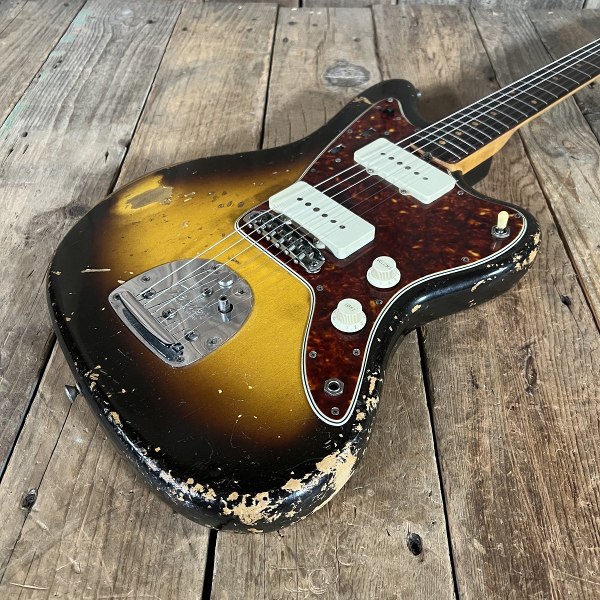 SOLD - Fender Jazzmaster Transitional Model with 1959 Neck and Serial number and 1960 body - Mahar's Vintage Guitars