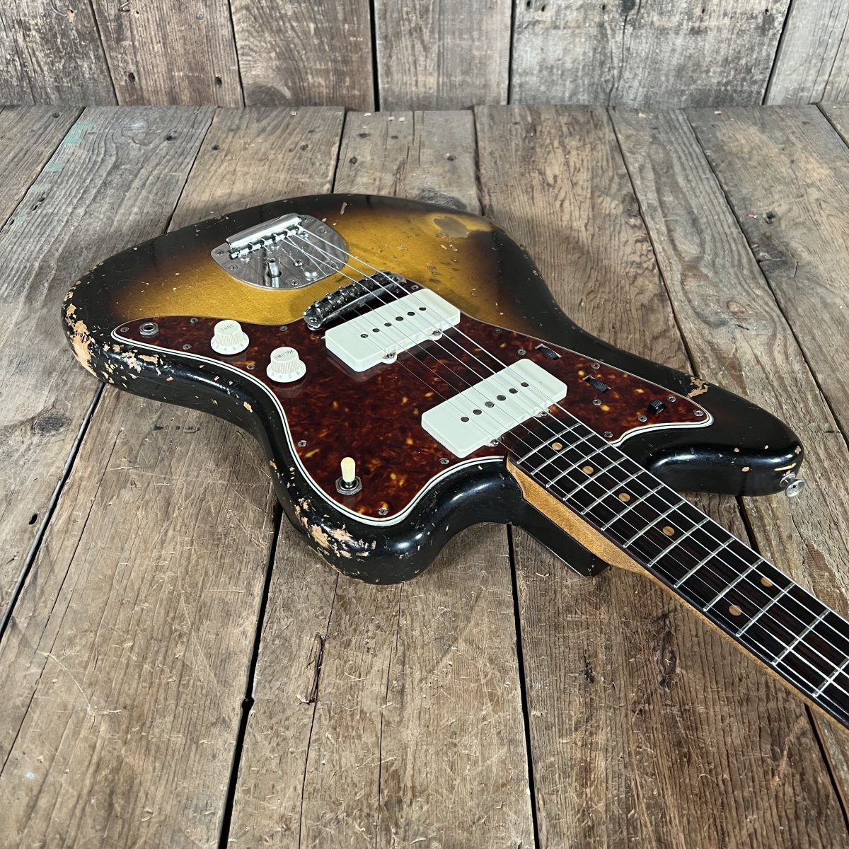 SOLD - Fender Jazzmaster Transitional Model with 1959 Neck and Serial number and 1960 body - Mahar's Vintage Guitars