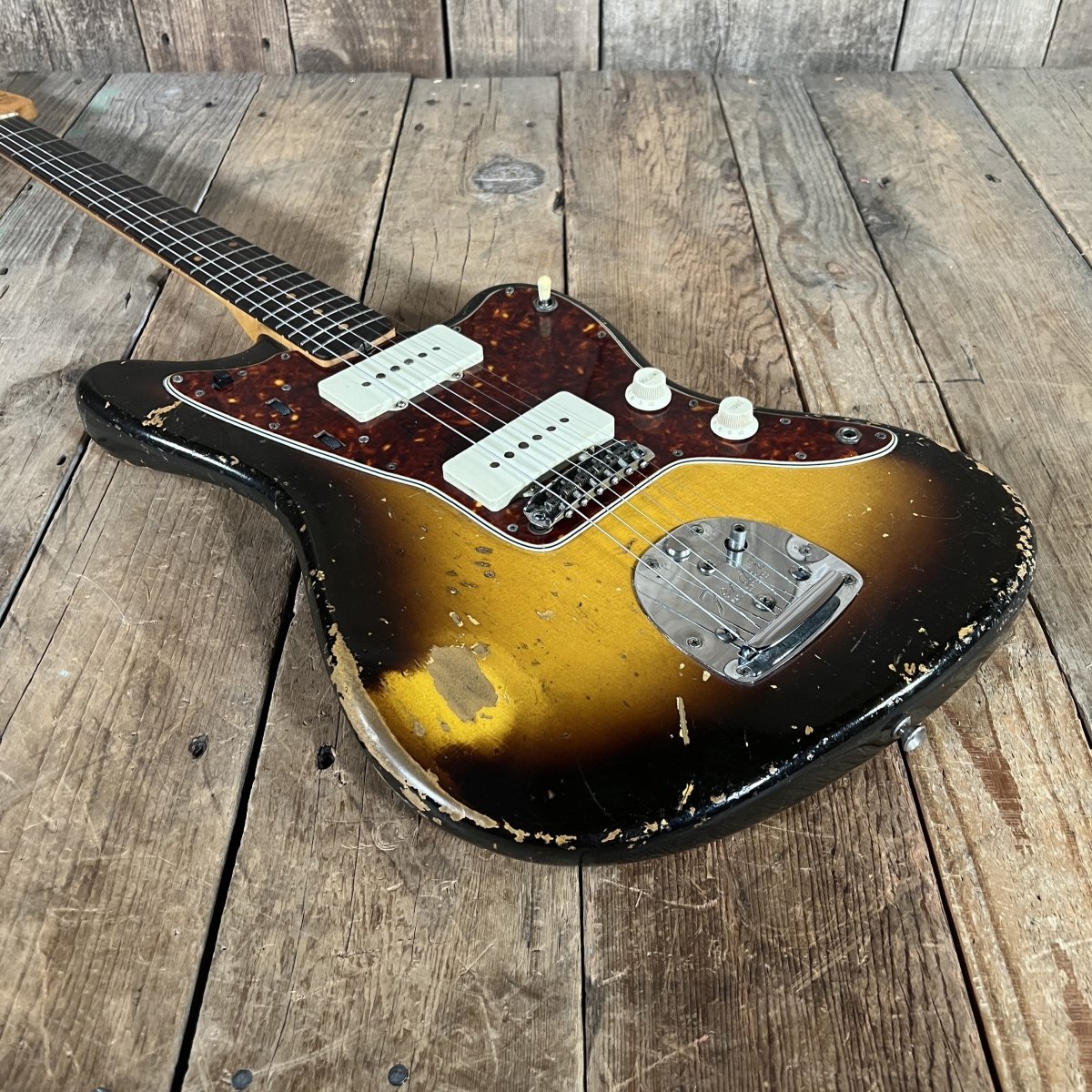 SOLD - Fender Jazzmaster Transitional Model with 1959 Neck and Serial number and 1960 body - Mahar's Vintage Guitars